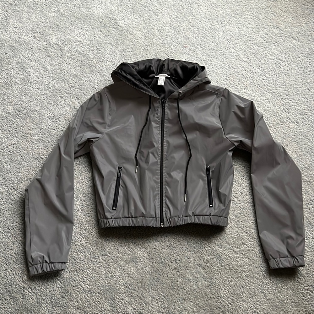 Cropped reflective hoodie